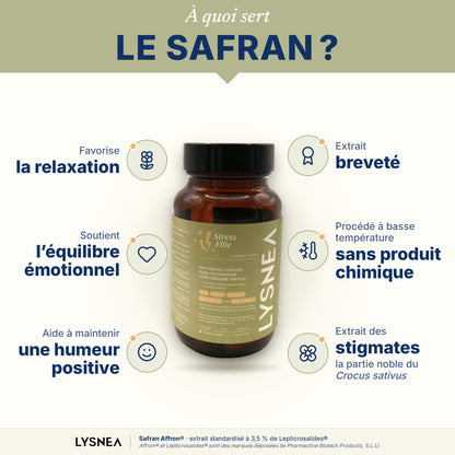 Complément alimentaire - LYSNEA Stress Elite : 5 actifs