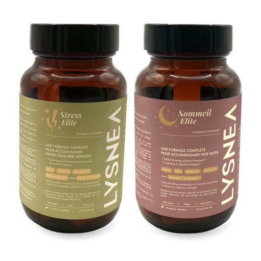 Complément alimentaire - LYSNEA Pack Duo Stress et Sommeil : 8 actifs