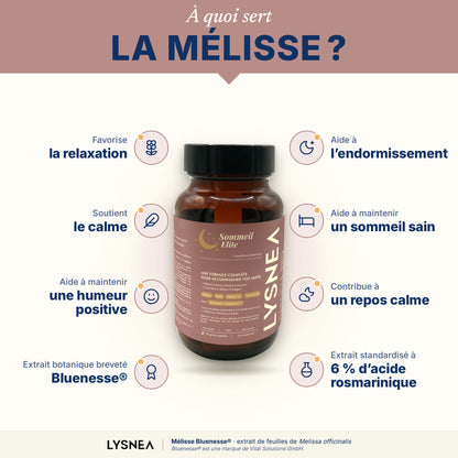 Complément alimentaire - LYSNEA Sommeil Elite : 4 actifs